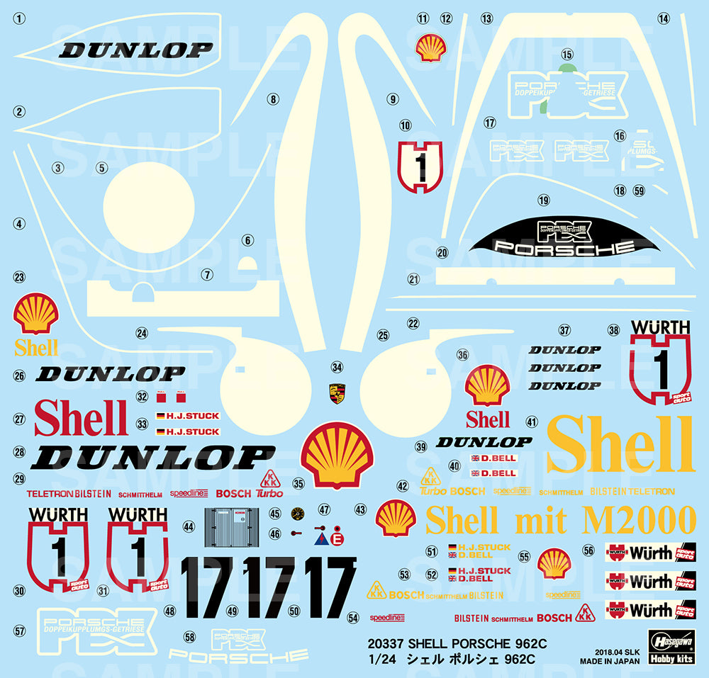 Hasegawa 1/24 Shell Porsche 962C