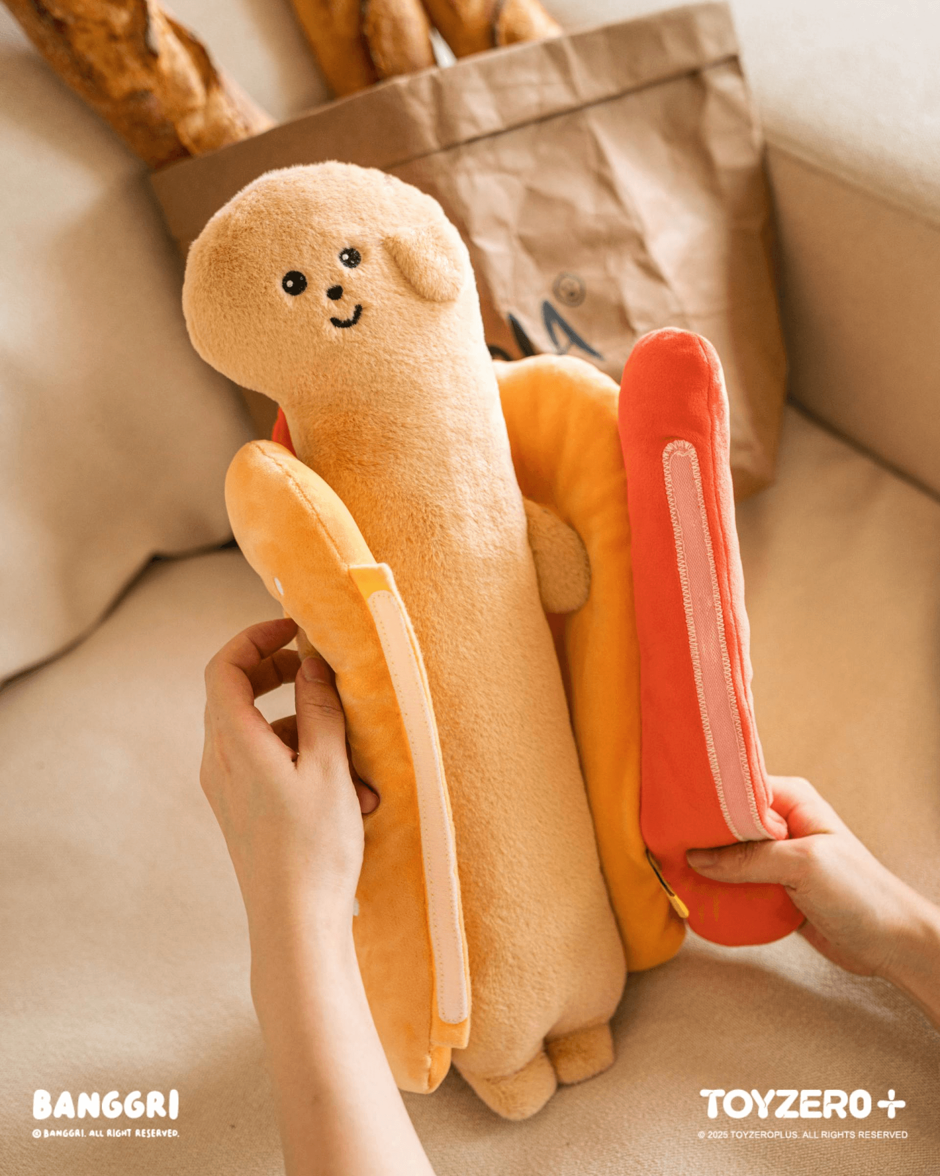 BANGGRI Bakery Series - 45cm Plush (Hot Dog Gingae) | 6978531760820