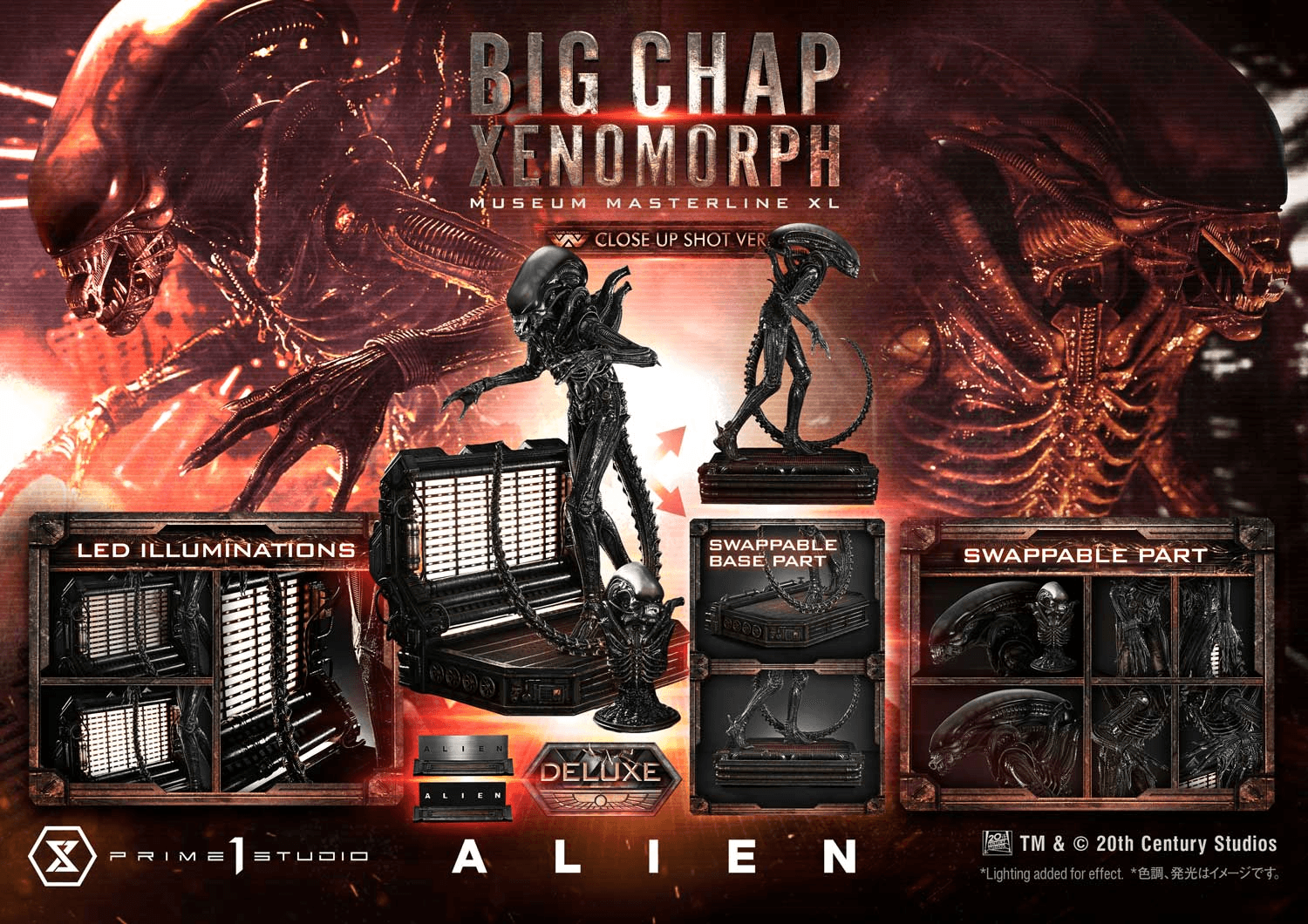 Museum Masterline XL Alien (Film) Big Chap Xenomorph Close Up Shot Ver. Deluxe Version | 4582647123978