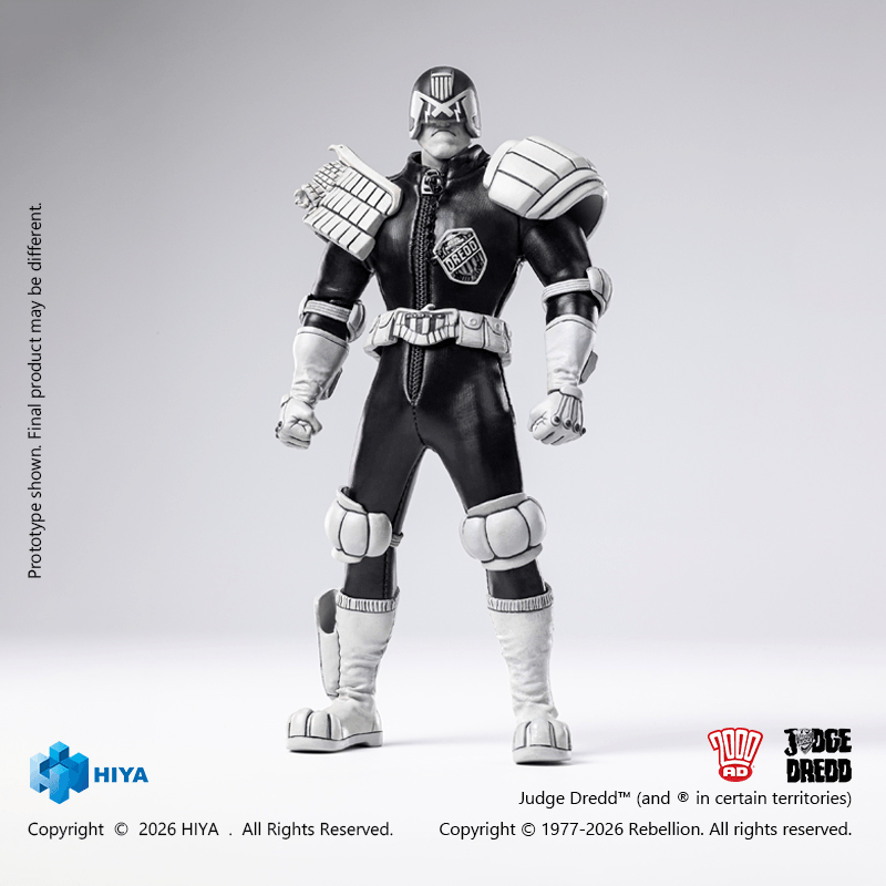 1/12 Scale 6 Inch JUDGE DREDD Judge Dredd Black&White; Ver. Action Figure