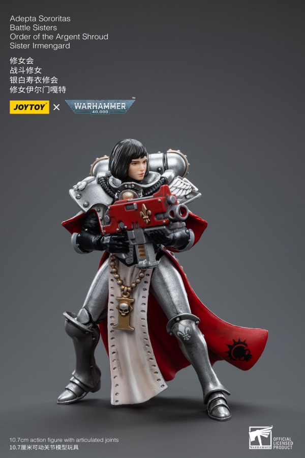 Joy Toy Warhammer 40K-Adepta Sororitas Battle Sisters Order of the Argent Shroud Sister Irmengard | 6973130374638