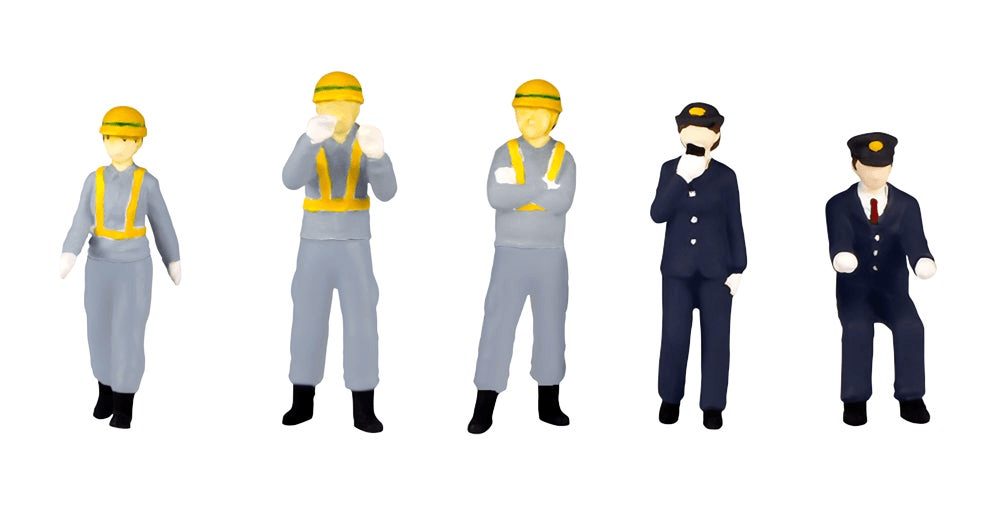 1/80 Scale super minifigure series10 Expert Railway Worker Set 2 | 4582362383183