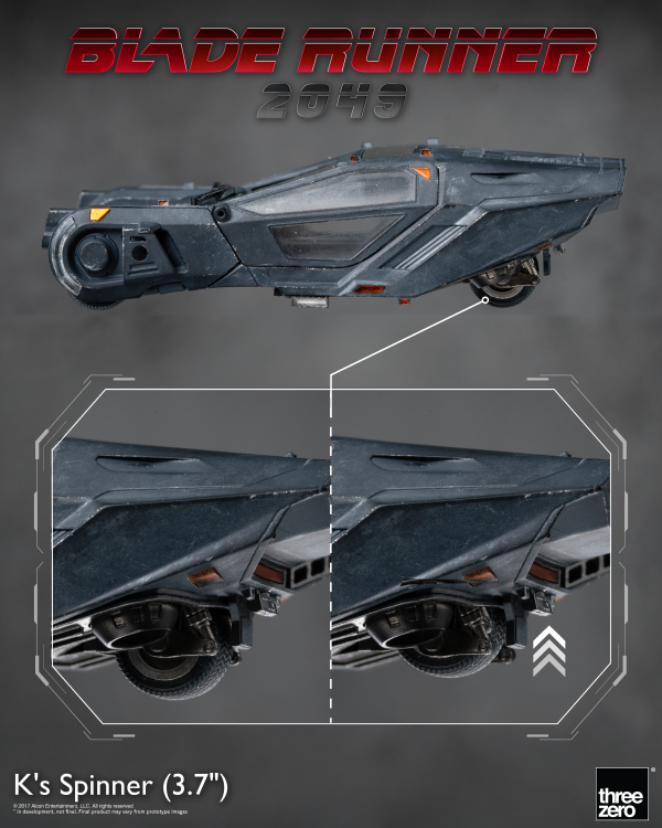 threezero Blade Runner 2049 - K's Spinner (3.7") | 4895250816022