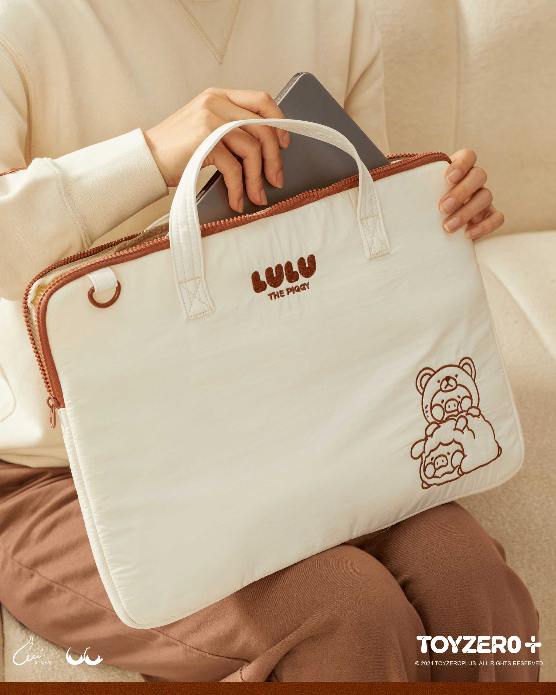 LuLu the Piggy Costume Series - Bear & Sheep Laptop Case | 781005758249