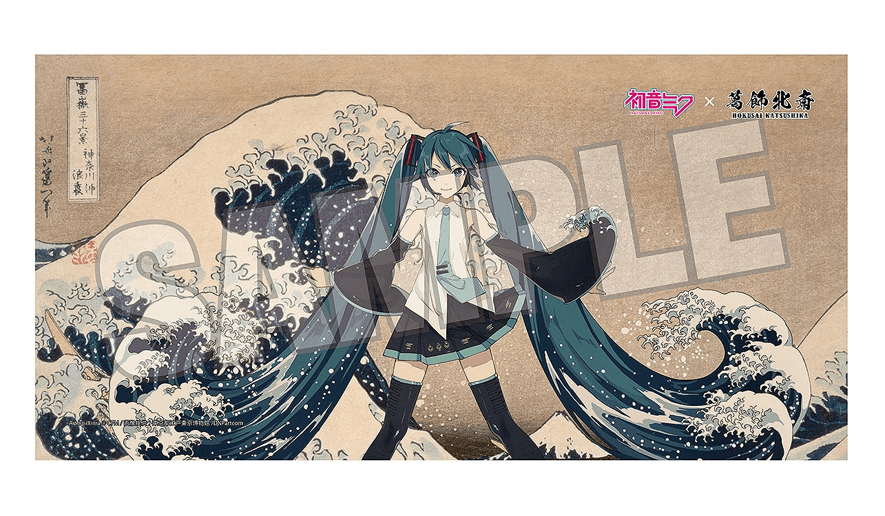 Hatsune Miku x Katsushika Hokusai iXima Bath Towel The Great Wave off Kanagawa | 4580781044913