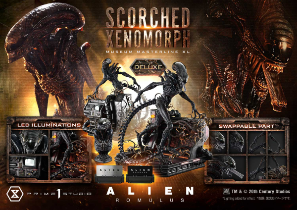 Prime 1 Studio Museum Masterline XL Alien: Romulus Scorched Xenomorph Deluxe Bonus Version | 4582647121875