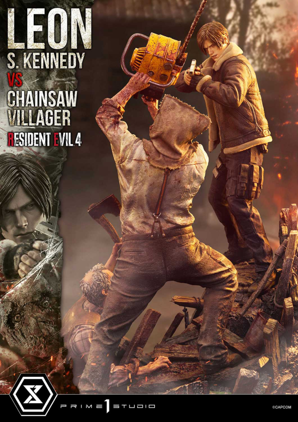 Prime 1 Studio Ultimate Premium Masterline Resident Evil 4 Leon S. Kennedy versus Chainsaw Villager | 4582647120878