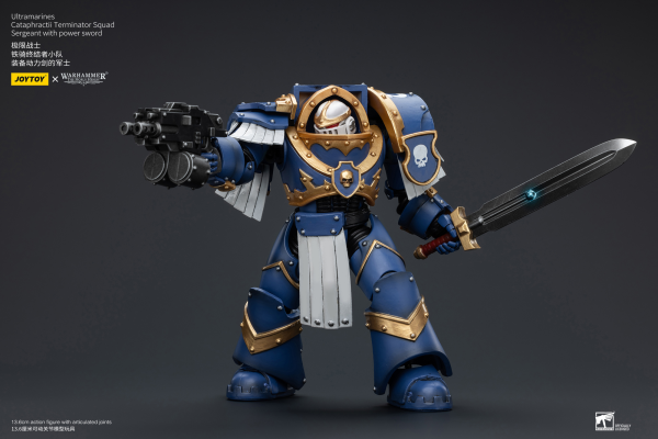 Joy Toy Ultramarines Cataphractii Terminator Squad Sergeant with Power Sword | 6973130376953