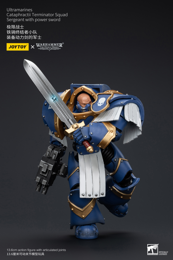 Joy Toy Ultramarines Cataphractii Terminator Squad Sergeant with Power Sword | 6973130376953