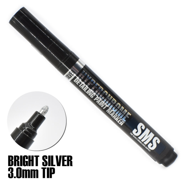 The Scale Modellers Supply (SMS) HYPERCHROME MARKER (BRIGHT SILVER) 3.0mm(744109798566)(744109798566)