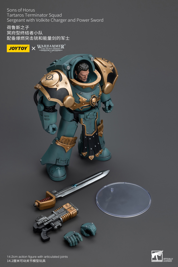 Joy Toy Sons Of Horus Tartaros Terminator Squad Sergeant With Volkite Charger And Power Sword | 6973130377165