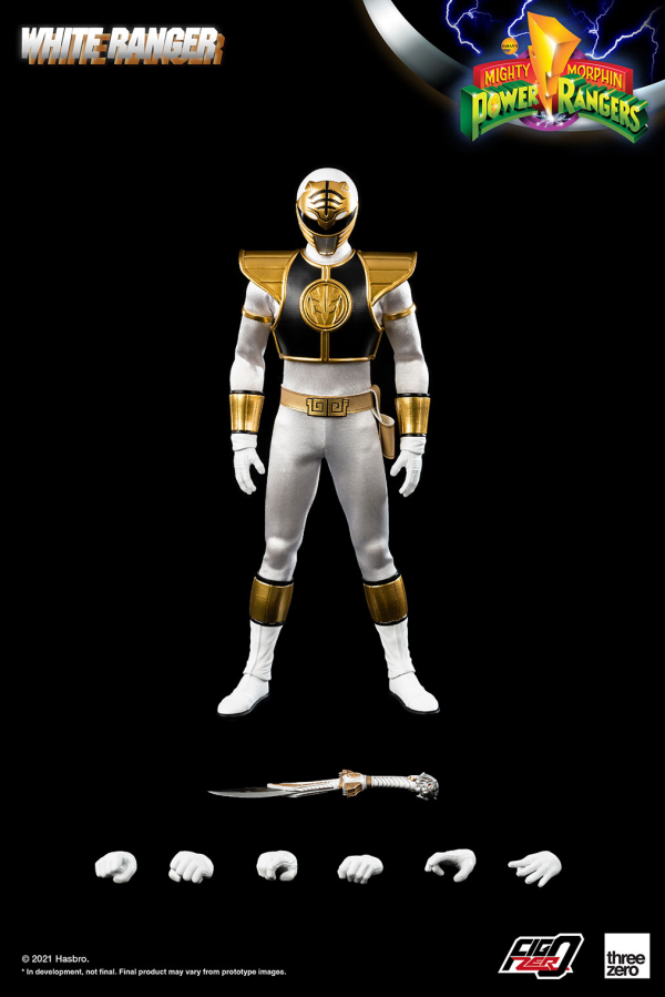 Three Zero Mighty Morphin Power Rangers - FigZero 1/6 White Ranger | 4897056206144