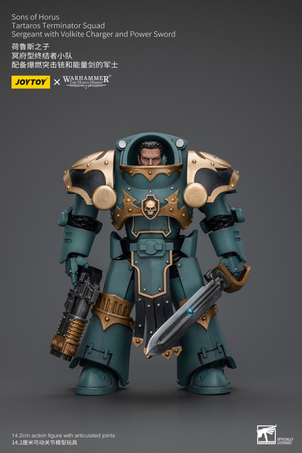 Joy Toy Sons Of Horus Tartaros Terminator Squad Sergeant With Volkite Charger And Power Sword | 6973130377165