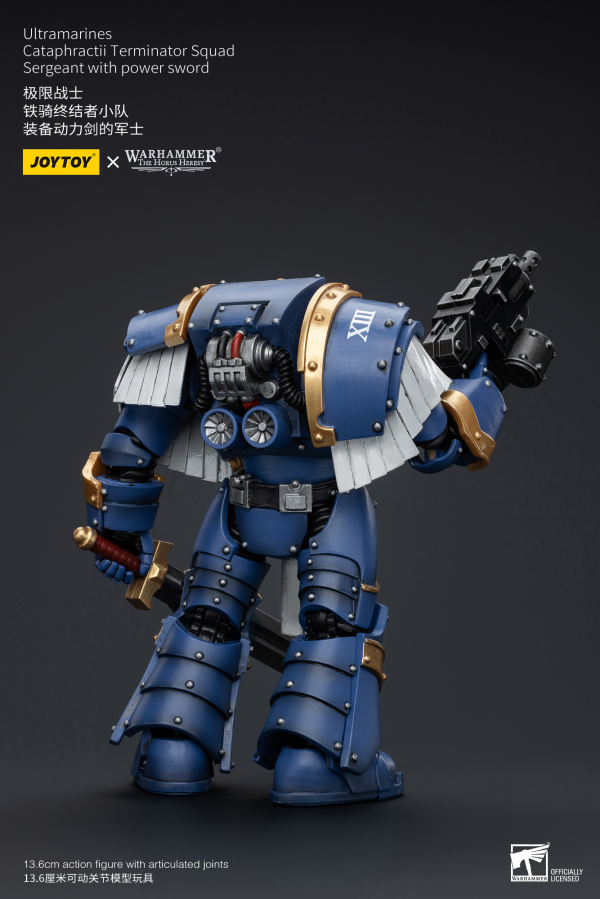 Joy Toy Ultramarines Cataphractii Terminator Squad Sergeant with Power Sword | 6973130376953