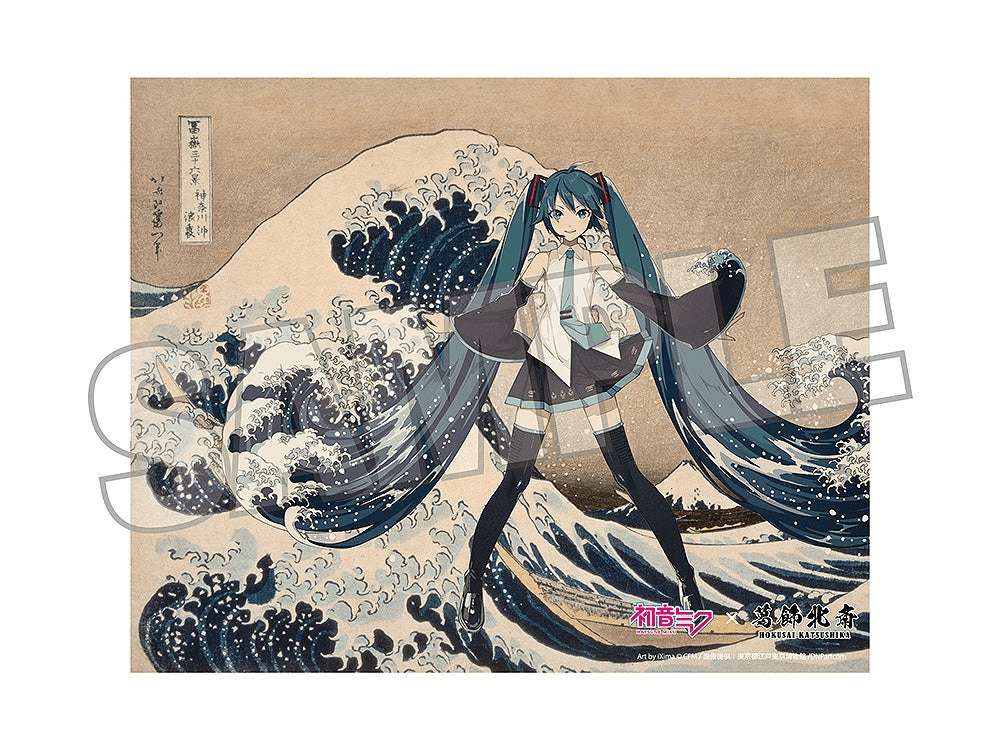 Hatsune Miku x Katsushika Hokusai iXima Canvas Art Fine Wind, Clear Morning | 4580781044906