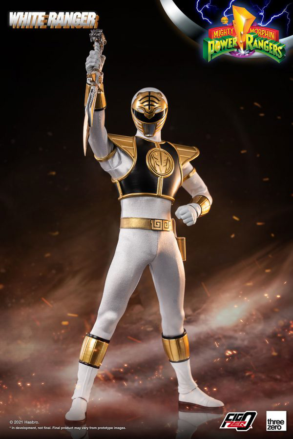 Three Zero Mighty Morphin Power Rangers - FigZero 1/6 White Ranger | 4897056206144