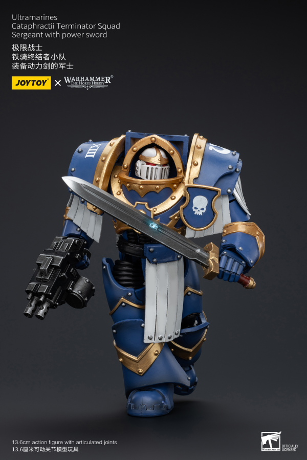 Joy Toy Ultramarines Cataphractii Terminator Squad Sergeant with Power Sword | 6973130376953