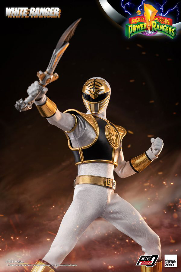 Three Zero Mighty Morphin Power Rangers - FigZero 1/6 White Ranger | 4897056206144