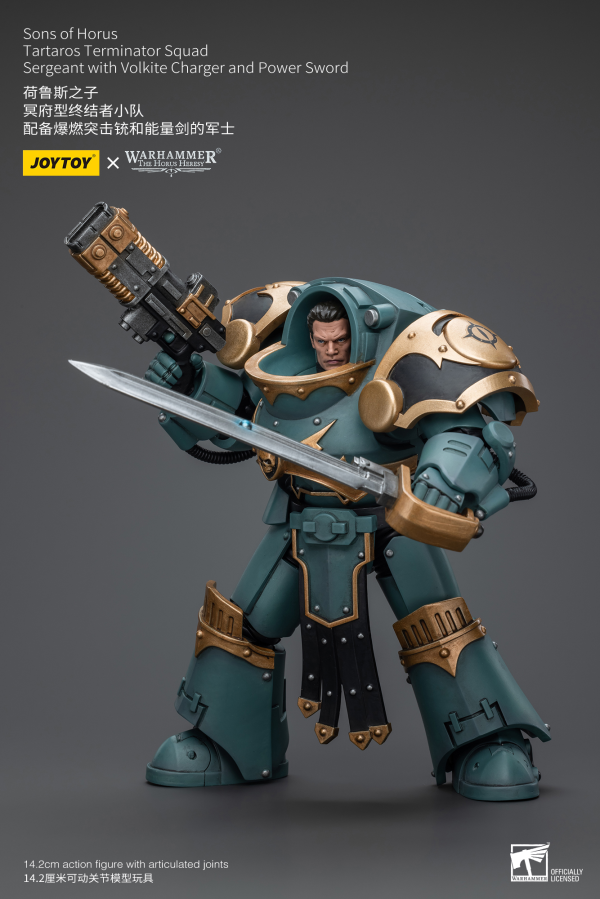 Joy Toy Sons Of Horus Tartaros Terminator Squad Sergeant With Volkite Charger And Power Sword | 6973130377165