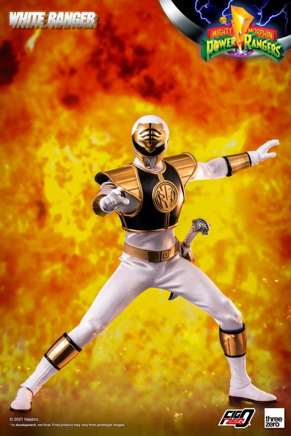 Three Zero Mighty Morphin Power Rangers - FigZero 1/6 White Ranger | 4897056206144