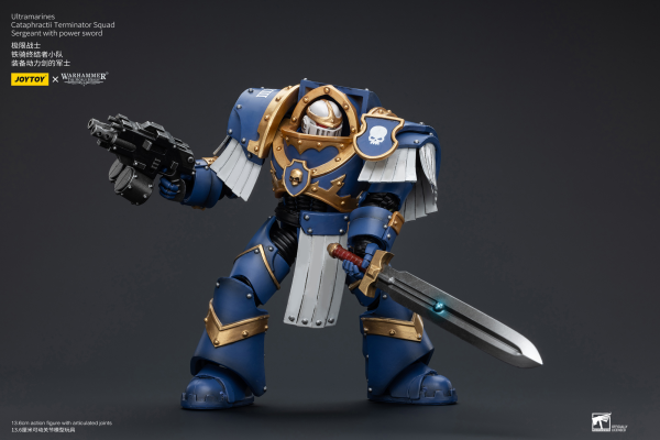Joy Toy Ultramarines Cataphractii Terminator Squad Sergeant with Power Sword | 6973130376953