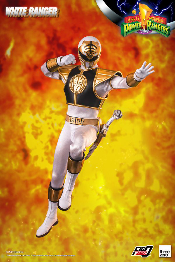 Three Zero Mighty Morphin Power Rangers - FigZero 1/6 White Ranger | 4897056206144