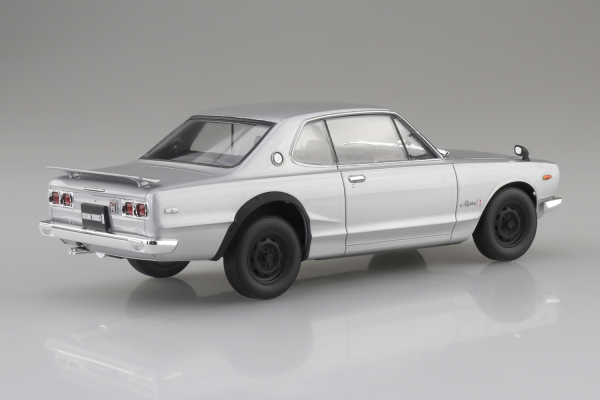 Aoshima KPGC10 SKYLINE HT GT-R 1970 Silver | 4905083065891