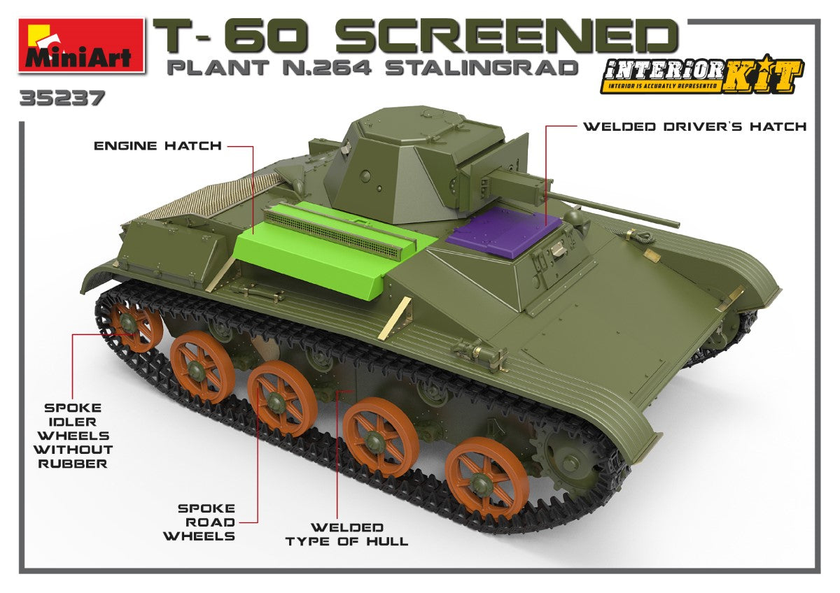 MiniArt T-60Screened(Pl. No.264,Stalingrad) Interior Kit | 4820183313102