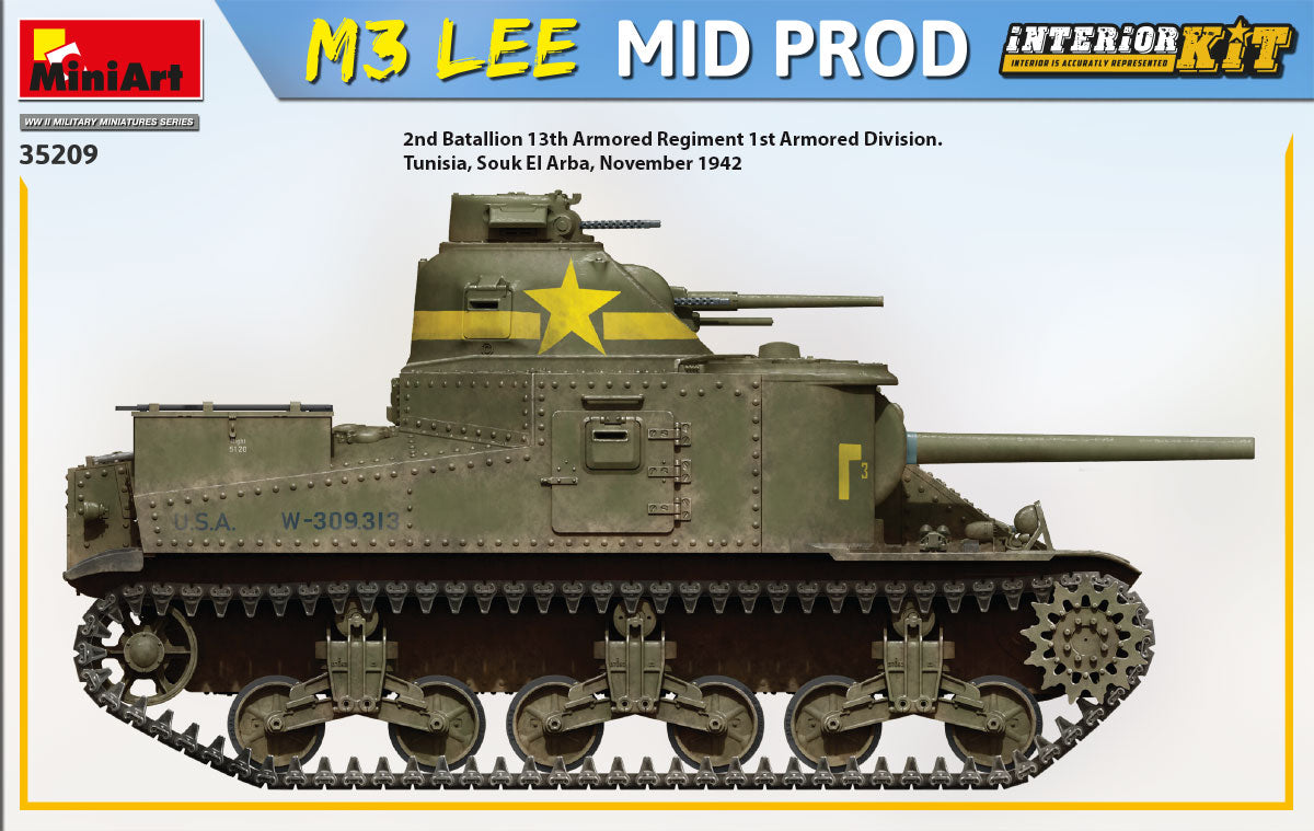 MiniArt 1/35 1/35 M3 Lee Mid Prod. Interior Kit | 4820183313607