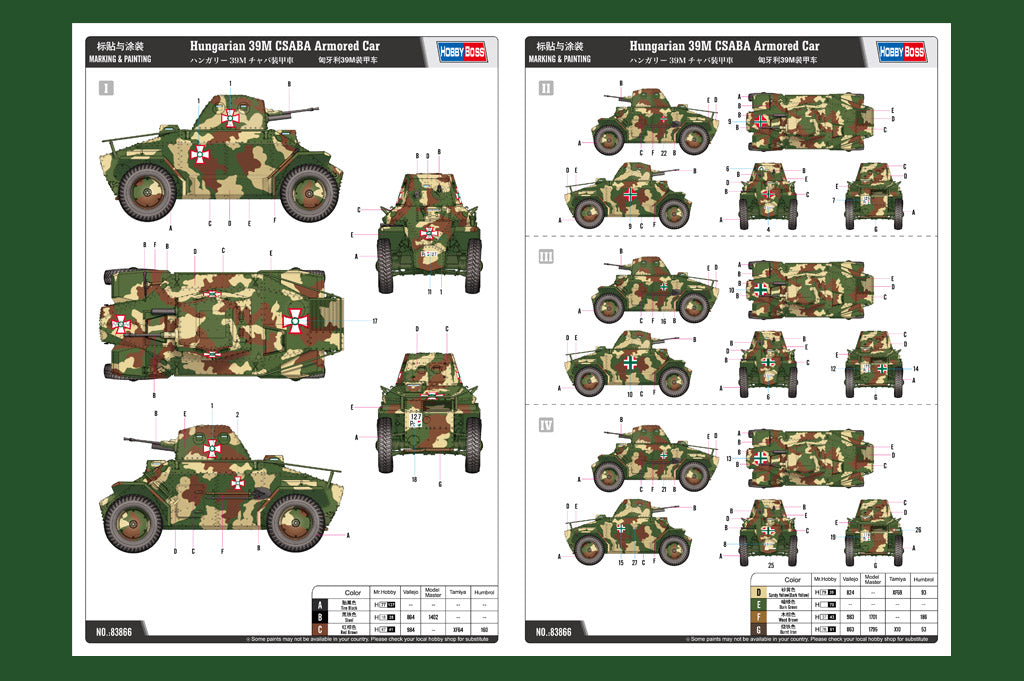 Hobby Boss 1/35 Hungarian 39M CSABA Armored Car | 6939319238665