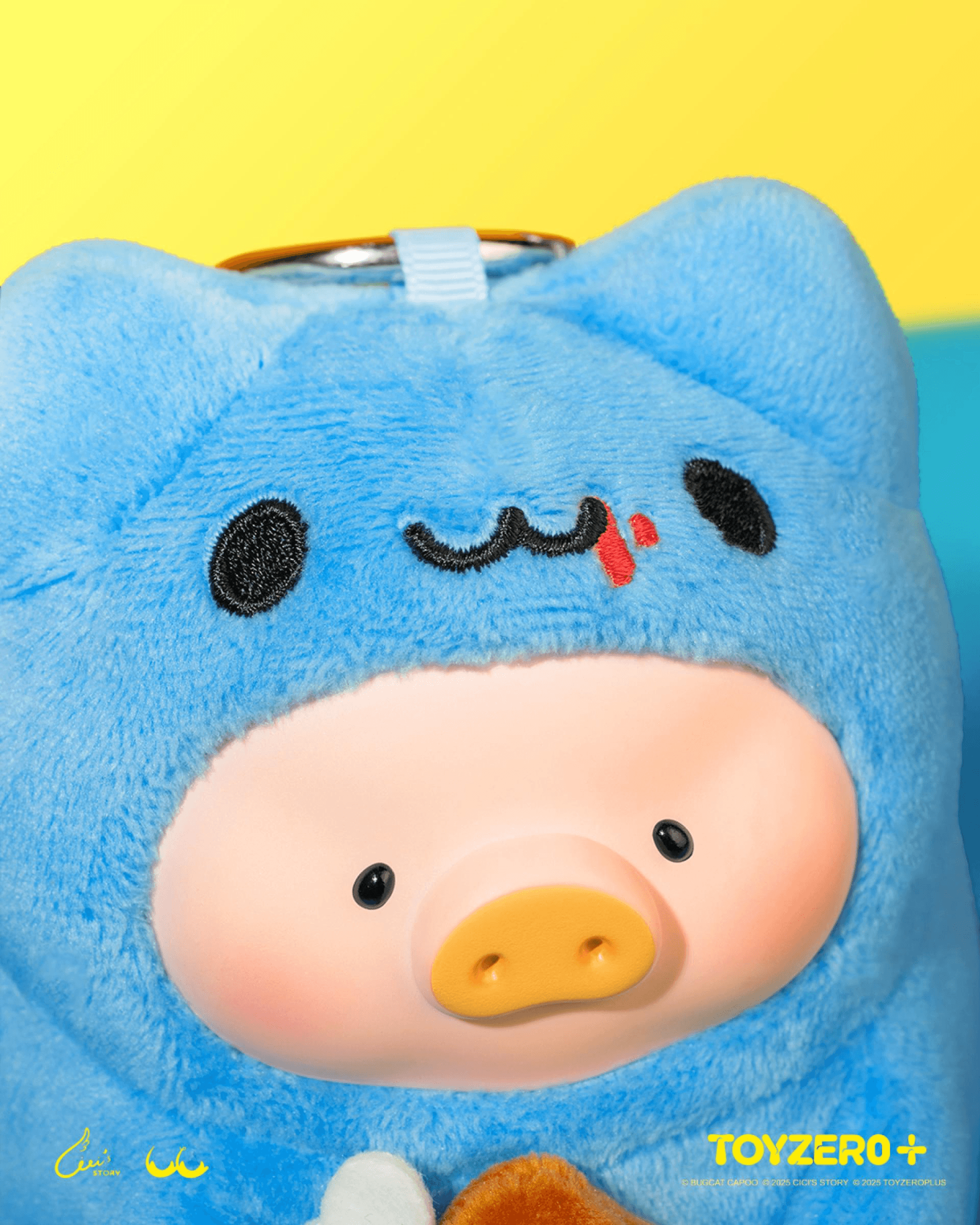 LuLu the Piggy x Capoo - Foodie Lu PVC Face Plush Keychain | 6978531761216