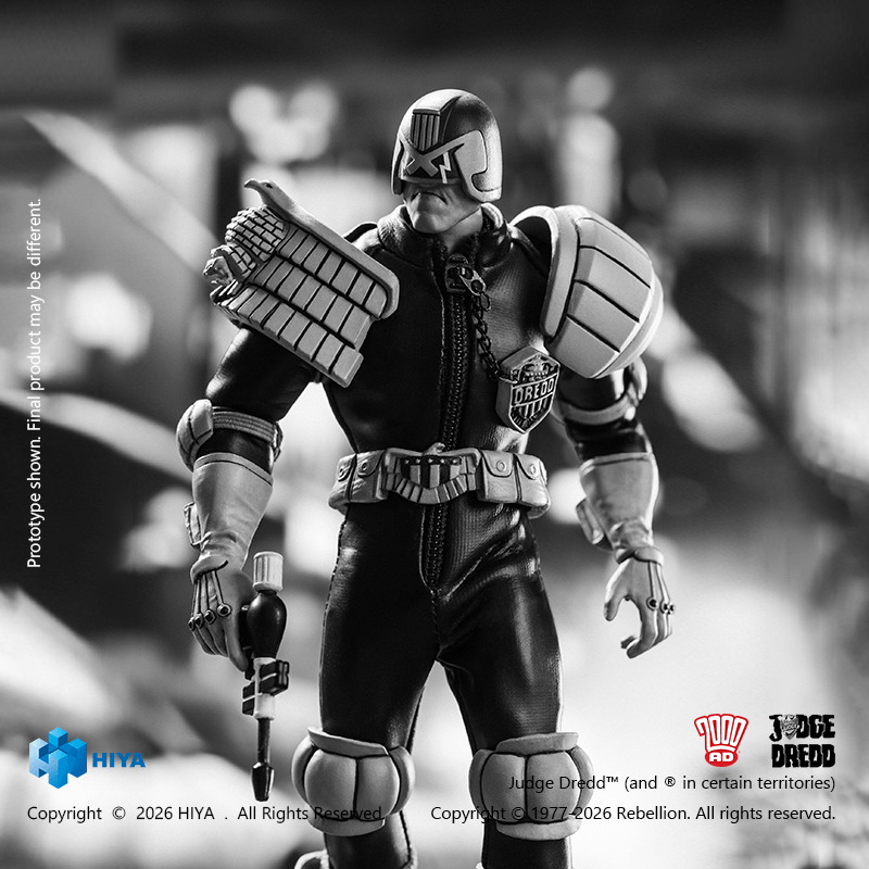 1/12 Scale 6 Inch JUDGE DREDD Judge Dredd Black&White; Ver. Action Figure