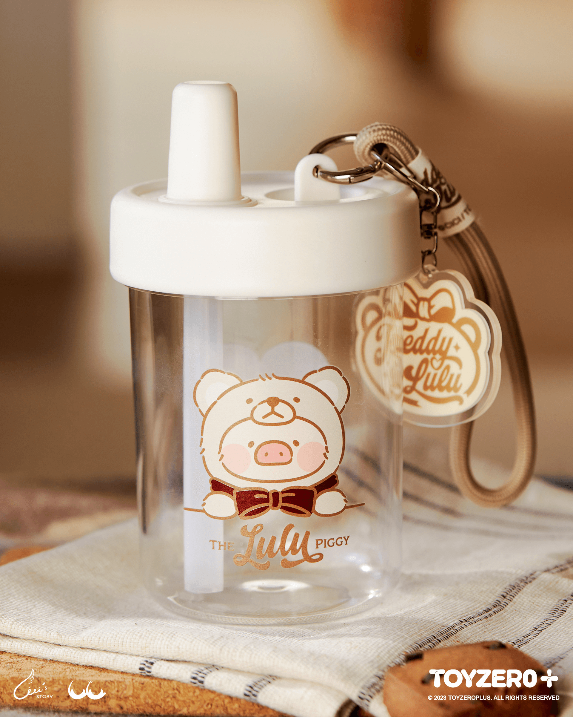 LuLu the Piggy - Teddy LuLu Insulated Water Bottle with Straw | 781005360237