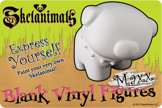 Skelanimals Blank Vinyl Figure - Maxx (Bulldog) | 0816355004491