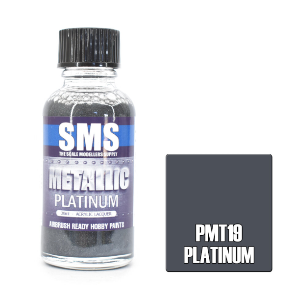 The Scale Modellers Supply (SMS) Metallic PLATINUM 30ml | 744109798962