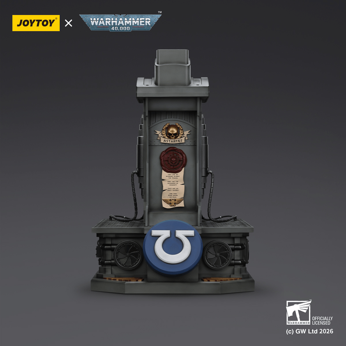 Ultramarines Captain MkX Helmet & Display Stand | 6927054403745