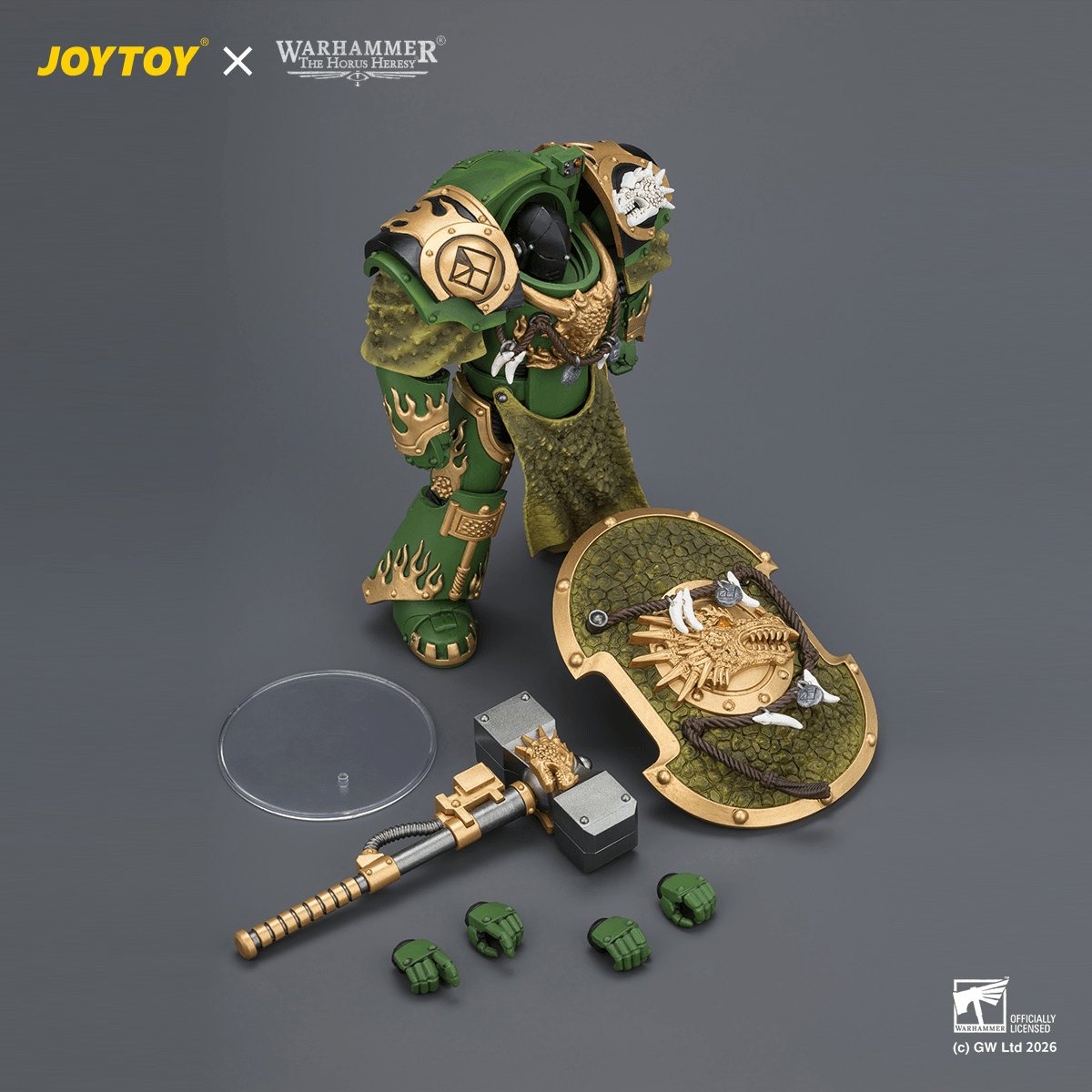 Salamanders Firedrake Terminator 2 with Thunder Hammer and Dragonscale Storm Shield