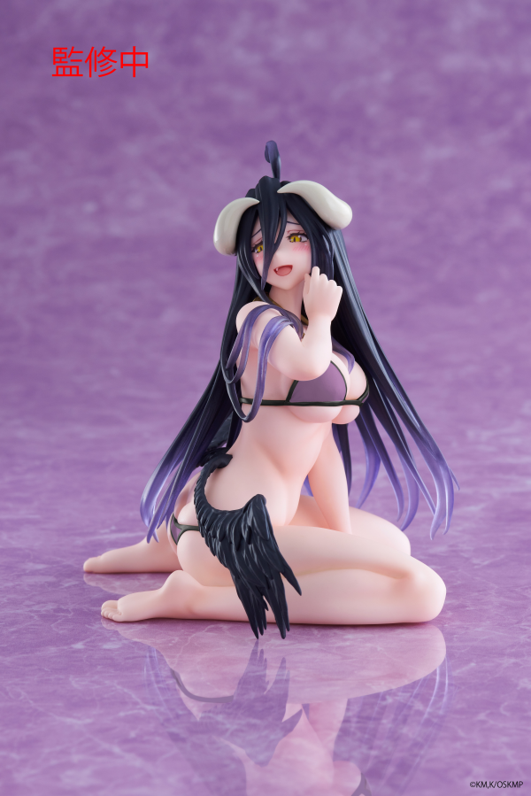 TAITO Overlord Desktop Cute Figure - Albedo (Swimsuit Ver.) Renewal Edition | 0840342403080