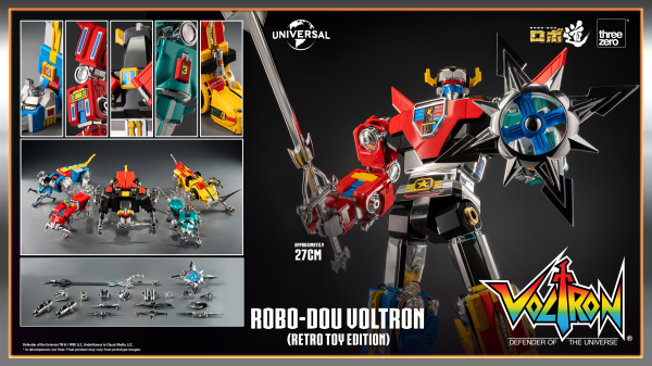 threezero Voltron: Defender of the Universe ROBO-DOU Voltron (Retro Toy Edition) | 4895250816800