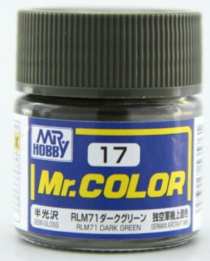 Mr Hobby Mr. Color 17 - RLM71 Dark Green (Semi-Gloss/Aircraft) | 4973028535761