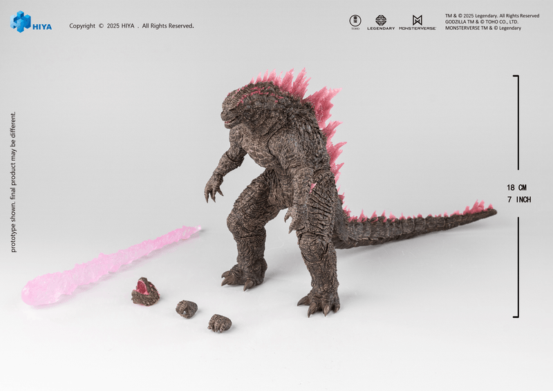 HIYA TOYS HIYA Exquisite Basic Series None Scale 6 Inch Godzilla x Kong The New Empire Godzilla Heat Ray Godzilla Evolved Ver. Action Figure | 6957534205309