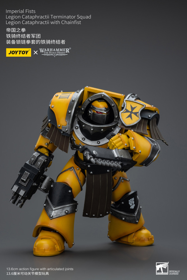 Joy Toy Imperial Fists Legion Cataphractii Terminator Squad Legion Cataphractii with Chainfist | 6973130379398