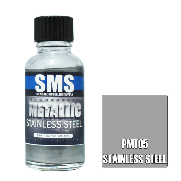 The Scale Modellers Supply (SMS) Metallic STAINLESS STEEL 30ml | 707959821488
