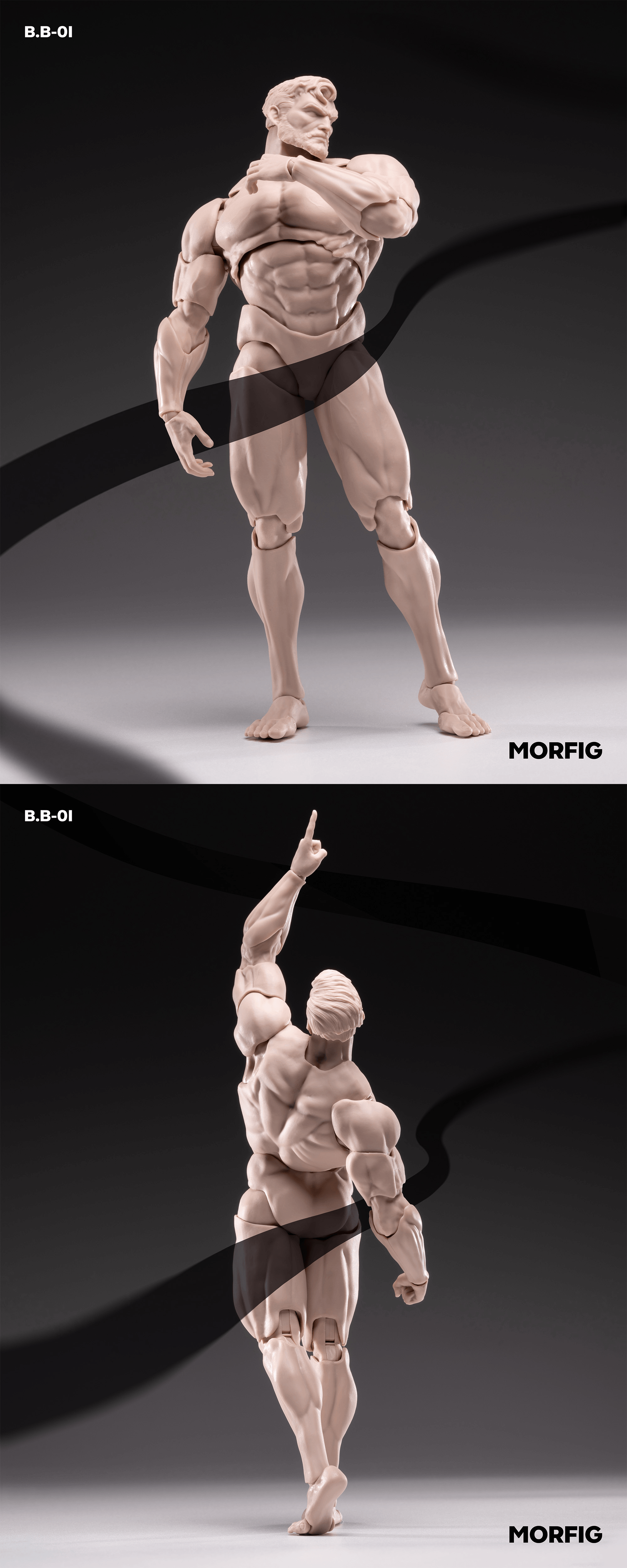 INART- Blank Male Body 1/12 Action Figure (White) | 6972662531915