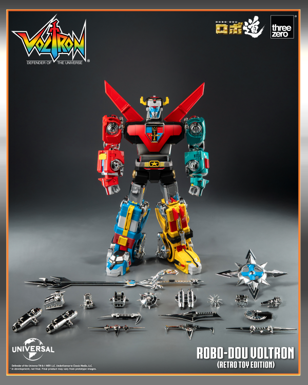 threezero Voltron: Defender of the Universe ROBO-DOU Voltron (Retro Toy Edition) | 4895250816800