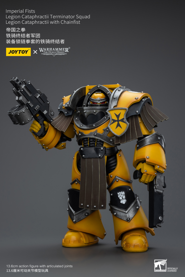 Joy Toy Imperial Fists Legion Cataphractii Terminator Squad Legion Cataphractii with Chainfist | 6973130379398