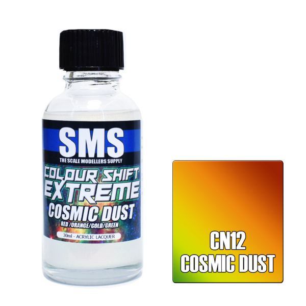 The Scale Modellers Supply (SMS) Colour Shift Extreme COSMIC DUST (RED/ORANGE/GOLD/GREEN) 30ml | 787099995256