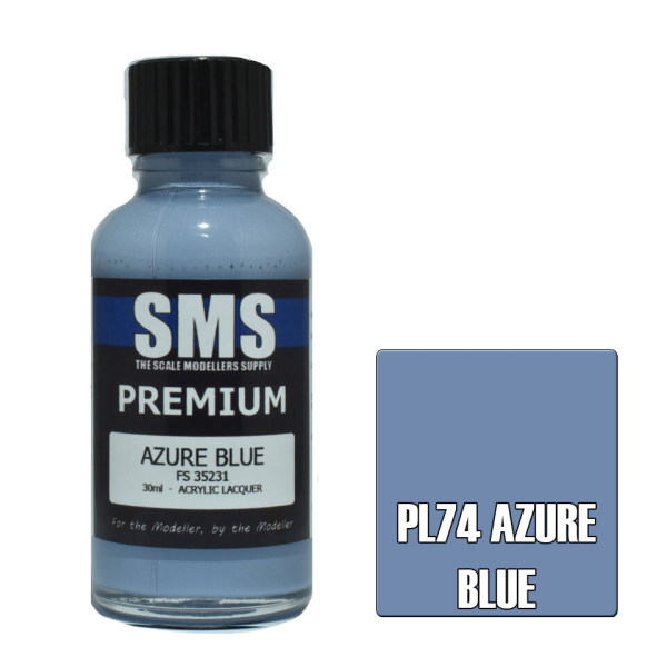 The Scale Modellers Supply (SMS) Premium AZURE BLUE FS35231 30ml | 707959822133
