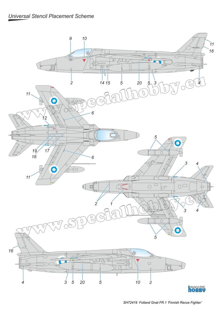 Special Hobby 1/72 Folland Gnat FR.1 Finnish Recce Fighter