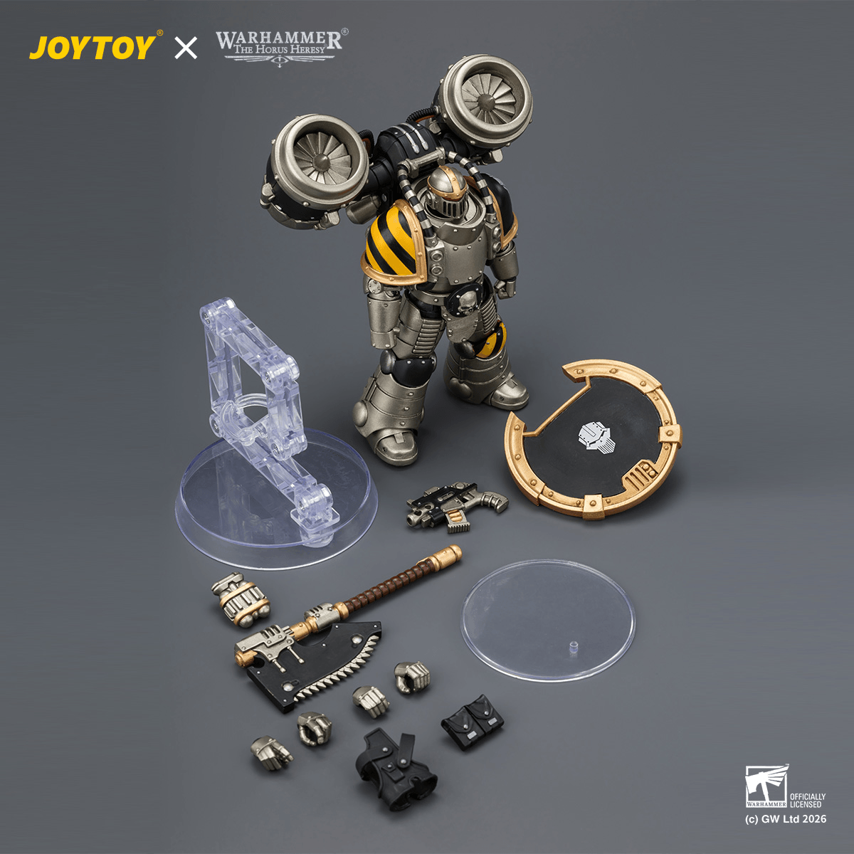 Iron Warriors MkII Assault Legionary1 with Bolt pistol, Chain axe & Combat shield | 6927054404490